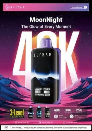 ELF BAR Moon Night 40000 Puffs Disposable Vape in  Dubai Abu Dhabi UAE