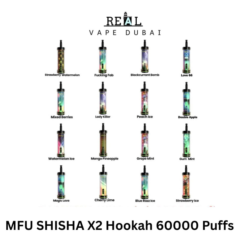 MFU SHISHA X2 Hookah 60000 Puffs Disposable Vape In Dubai UAE