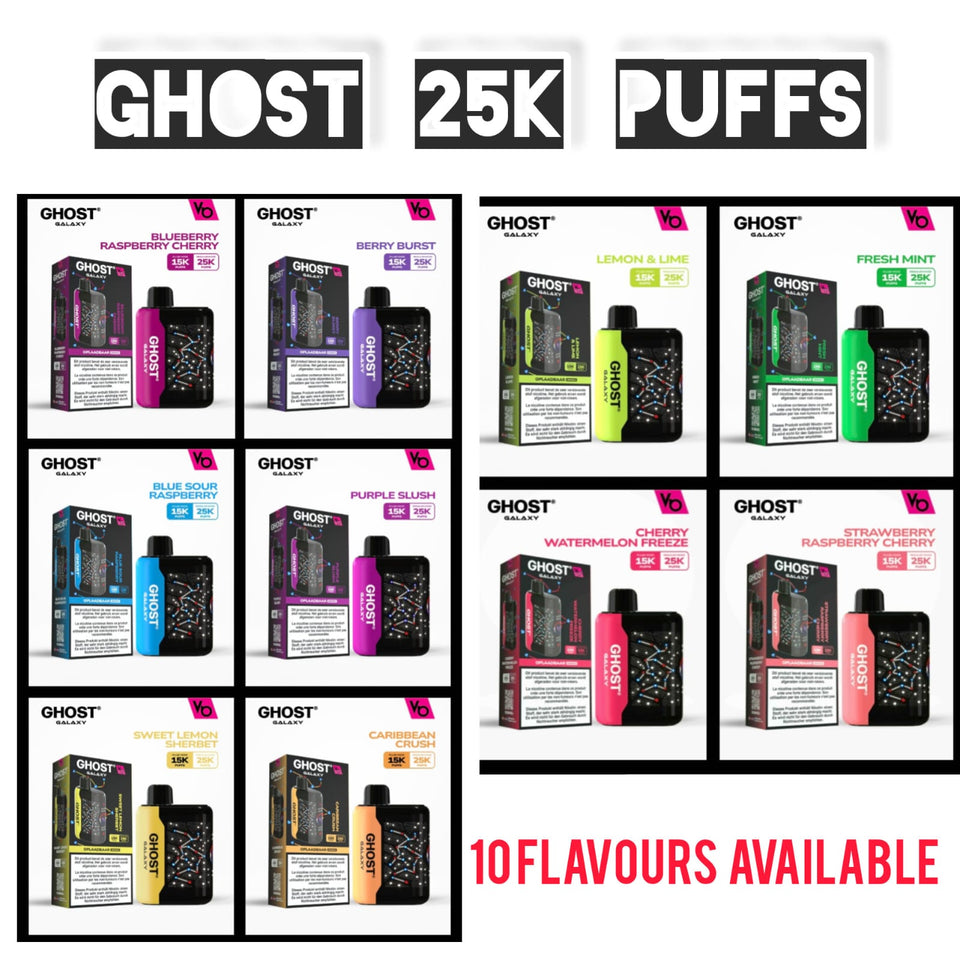 Vapes Bars Ghost Galaxy 25000 Puffs Disposable Vape In UAE