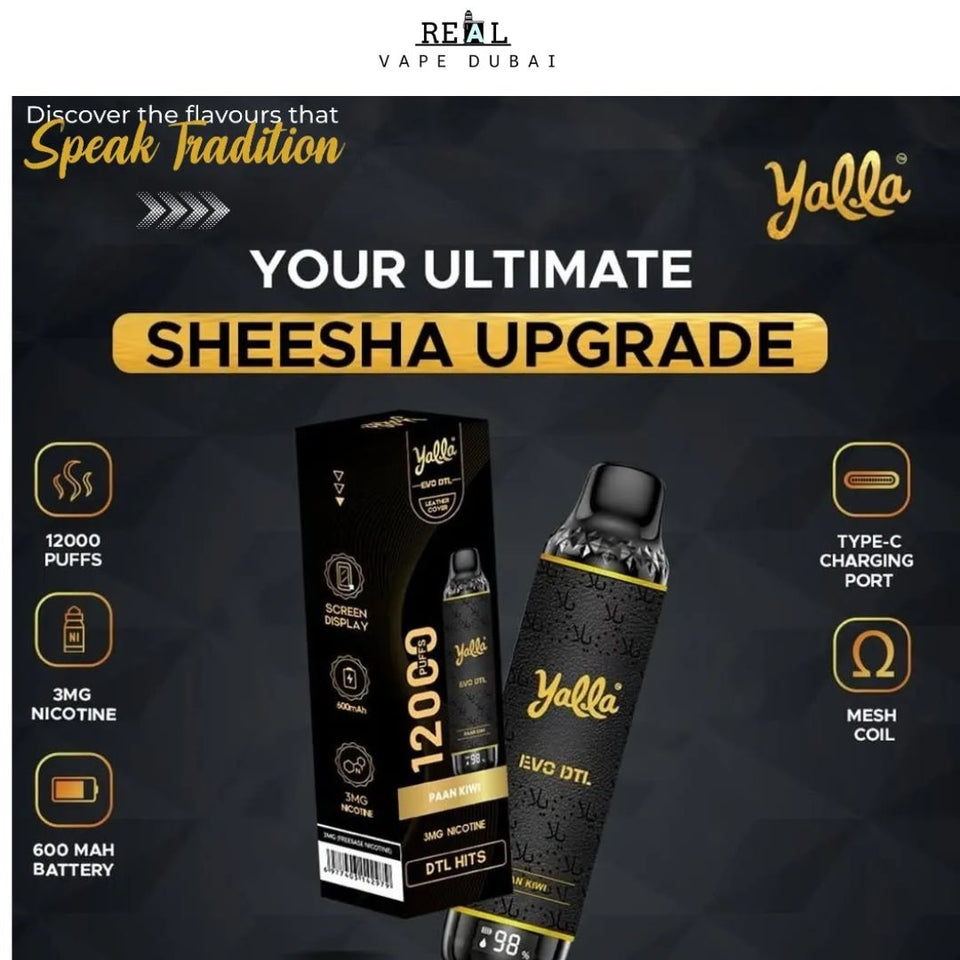 Yalla EVO DTL 12000 Puffs 0.3mg Disposable Vape In UAE